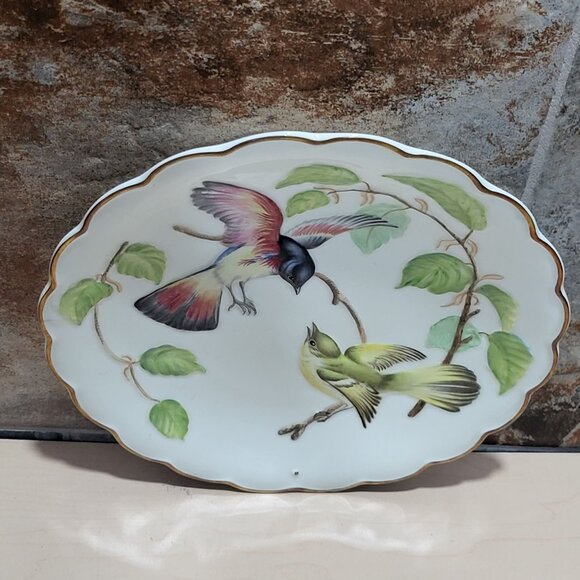 Royal Worcester The Birds of Dorothy Doughty Dessert Plate Redstarts and Beech 1 - Picture 11 of 14